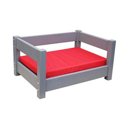Produktbild von Micoland Hundebett Katzenbett Haustierbett Kiefer massiv mit Matratze