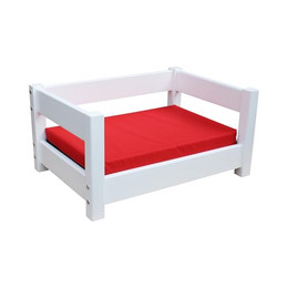 Produktbild von Micoland Hundebett Katzenbett Haustierbett Kiefer massiv mit Matratze