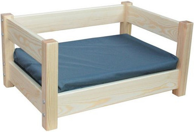 Produktbild von Micoland Hundebett Katzenbett Haustierbett Kiefer massiv mit Matratze