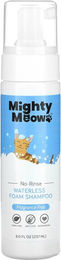 Produktbild von Mighty Meow, Wasserloses Schaumshampoo, Katzen, Duftfrei, 237 ml (8 Fl Oz)