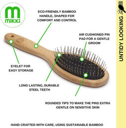 Mikki Bamboo Ball Pin Brush - Klein – Bild 1 von 5