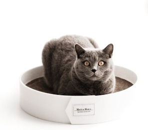 Minty&Marla Kratzbrett Kratzpappe inkl. Katzenminze weiß – Bild 1 von 3