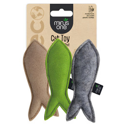 Produktbild von Minus One Katzenspielzeug Felt Fisch 3er Set