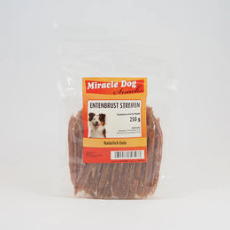 Produktbild von Miracle Dog Entenbrust Streifen - 10 x 250 g