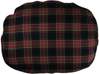 Produktbild von mitienda Hundematte Hundebett aus Baumwolle schwarz-rot kariert 68x90