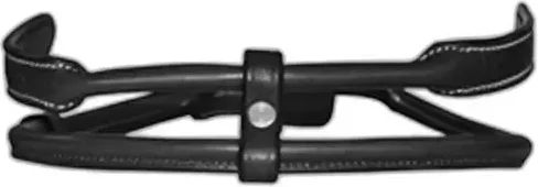 Produktbild von Mitte des Nasenriemens aus rundem Leder Flags&Cup