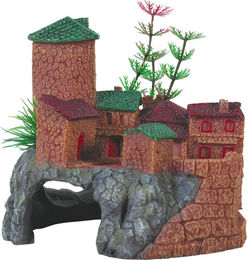 Produktbild von Mittelalterliches Dorf mit Aquariumsbrücke Zolux