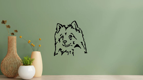 Produktbild von Mittelspitz Kopf Wandtattoo Wandbild Wandsticker Wandaufkleber Wanddekoration