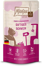 Produktbild von MjAMjAM 12 x 125g Quetschie Schwein pur Cat