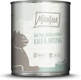 Produktbild von MjAMjAM 6 x 800g DUO Kalb&Hering Cat