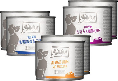 Produktbild von MjAMjAM Adult Hund Mix I (3 Sorten) - 6 x 200 g