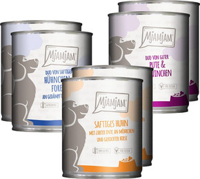 Produktbild von MjAMjAM Adult Hund Nassfutter Mixpaket - 12 x 800 g
