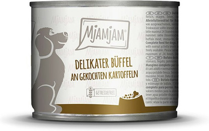 Produktbild von MjAMjAM – ausgewählte Fleischsorten 200g MjAMjAM Hund Sparpaket 12x200g Büffel mit Kartoffel