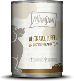 Produktbild von MjAMjAM – ausgewählte Fleischsorten 400g MjAMjAM Hund Sparpaket 12x400g Büffel mit Kartoffel