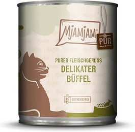Produktbild von MjAMjAM – ausgewählte Fleischsorten 800g für Katze MjAMjAM Katze Sparpaket 12x800g Büffel pur