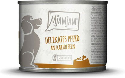 Produktbild von MjAMjAM – ausgewählte Pferd 200g MjAMjAM Hund Sparpaket 12x200g Pferd mit Kartoffel