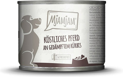 Produktbild von MjAMjAM – ausgewählte Pferd 200g MjAMjAM Hund Sparpaket 12x200g Pferd mit Kürbis