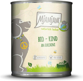Produktbild von MjAMjAM - BIO für Hund 800g MjAMjAM Hund Sparpaket 12x800g BIO Rind mit Zucchini