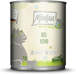 Produktbild von MjAMjAM - BIO für Katze 800g MjAMjAM Katze Sparpaket 12x800g BIO Rind