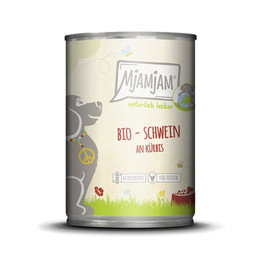 Produktbild von Mjamjam BIO Schwein an Kürbis Hundenassfutter - 6 x 400 g