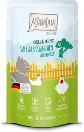 Produktbild von MjAMjAM Cat Chicks & Friends saftiges Hühnchen an Brokkoli - 12 x 125 g