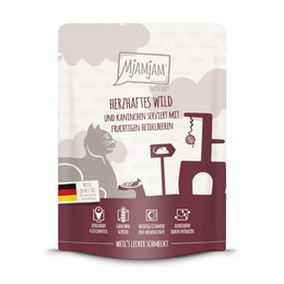 Produktbild von MjAMjAM Cat Herzhaftes Wild & Kaninchen an Heidelbeeren - 6 x 300 g