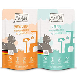 Produktbild von MjAMjAM Cat Monopaket I Huhn und Pute Pouch - 12 x 125 g