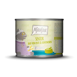 Produktbild von MjAMjAM Cat Senior Duo Ente & Kaninchen - 6 x 200 g