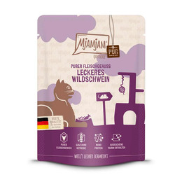 Produktbild von MjAMjAM Cat Wildschwein pur Quetschie - 6 x 300 g