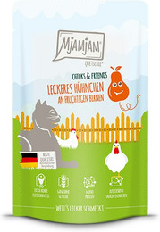 Produktbild von MjAMjAM – Chicks and Friends 125g MjAMjAM Katze Sparpaket 24x125g Chicks und Friend Hühn mit Birne