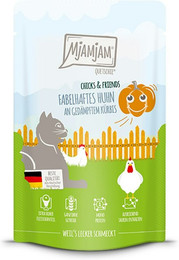 Produktbild von MjAMjAM – Chicks and Friends 125g MjAMjAM Katze Sparpaket 24x125g Chicks und Friend Huhn mit Kürbis
