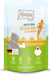 Produktbild von MjAMjAM – Chicks and Friends 125g MjAMjAM Katze Sparpaket 24x125g Chicks und Friend Huhn mit Möhren
