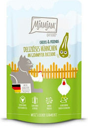 Produktbild von MjAMjAM – Chicks and Friends 125g MjAMjAM Katze Sparpaket 24x125g Chicks und Friend Hühn mit Zucchini