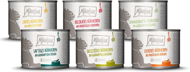 MjAMjAM Chicks & Friends Box Katzenfutter - 6 x 200 g – Bild 1 von 7