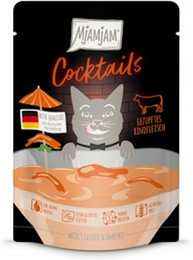 Produktbild von MJAMJAM Cocktails Beutel 20x40g Katzennassfutter 40 x 40 Gramm gezupftes Rindfleisch