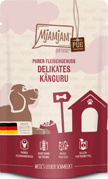 Produktbild von MjAMjAM – Delikates Känguru PUR MjAMjAM Hund Sparpaket 24x125g Känguru pur