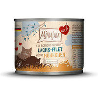 Produktbild von MjAMjAM Duett Lachsfilet mit Hühnchen Katzenfutter - 12 x 190 g
