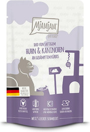 Produktbild von MjAMjAM - DUO 300g MjAMjAM Katze Sparpaket 12x300g DUO Hühn und Kaninichen