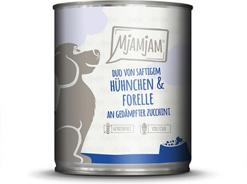 Produktbild von MjAMjAM - DUO für Hund 800g MjAMjAM Hund 6x800g Duo Hühnch und Forelle mit Zucch
