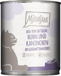 Produktbild von MjAMjAM DUO von Huhn & Kaninchen an Kürbis - 6 x 800 g