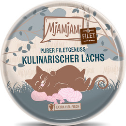 Produktbild von MjAMjAM – filetgenuss 80g MjAMjAM Katze Sparpaket 32x80g Filetgenuss kulinarisch Lachs