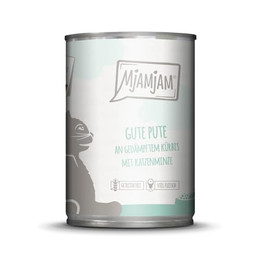 Produktbild von MjAMjAM Gute Pute an gedämpftem Kürbis Katzen Nassfutter - 6 x 400 g