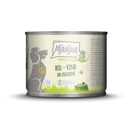 Produktbild von Mjamjam Hunde Nassfutter BIO Rind an Zucchini - 6 x 200 g