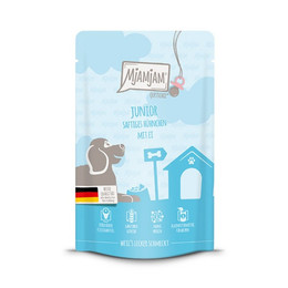 Produktbild von Mjamjam Hunde Nassfutter Junior saftiges Hühnchen mit Ei - 12 x 125 g