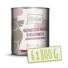 Mjamjam Hunde Nassfutter kulinarischer Hirsch & Wildschwein an Preiselbeeren - 6 x 800 g – Bild 1 von 2