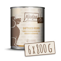 Produktbild von Mjamjam Hunde Nassfutter purer Fleischgenuss saftiges Huhn pur - 6 x 800 g