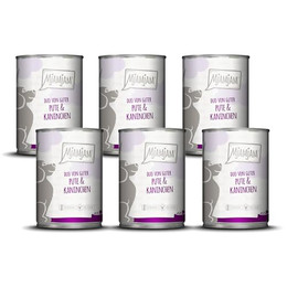 Produktbild von Mjamjam Hunde Nassfutter Pute & Kaninchen - 6 x 400 g