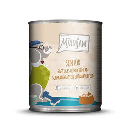Produktbild von Mjamjam Hunde Nassfutter Senior Hühnchen an Süßkartoffeln - 6 x 800 g