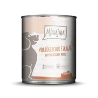 Produktbild von Mjamjam Hunde Nassfutter vorzüglicher Strauß an Apfel - 6 x 800 g