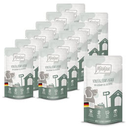 Mjamjam Hunde Nassfutter vorzügliches Kalb an gedämpfter Zucchini 12x125g – Bild 1 von 6